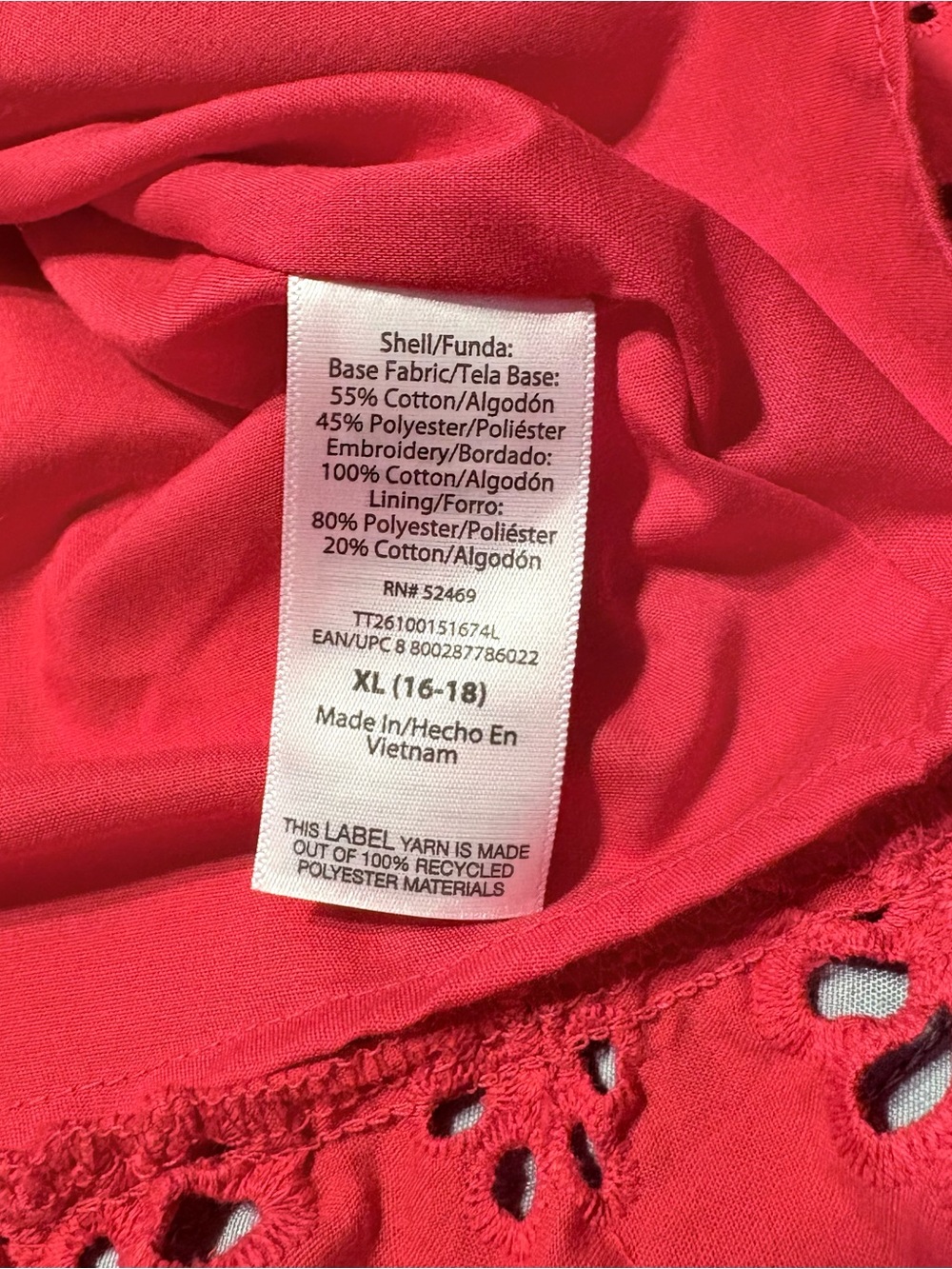 Women’s “red” (but maybe coral) eyelet halter dress. NWT - Picture 6 of 10